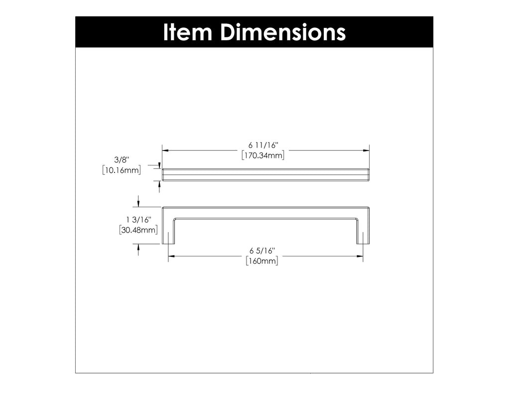 Skylight Pull 6-5/16 Inch (160mm) Center to Center Polished Nickel Finish