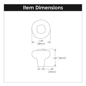 Refined Rustic Knob 1-1/2 Inch Diameter Rustic Iron