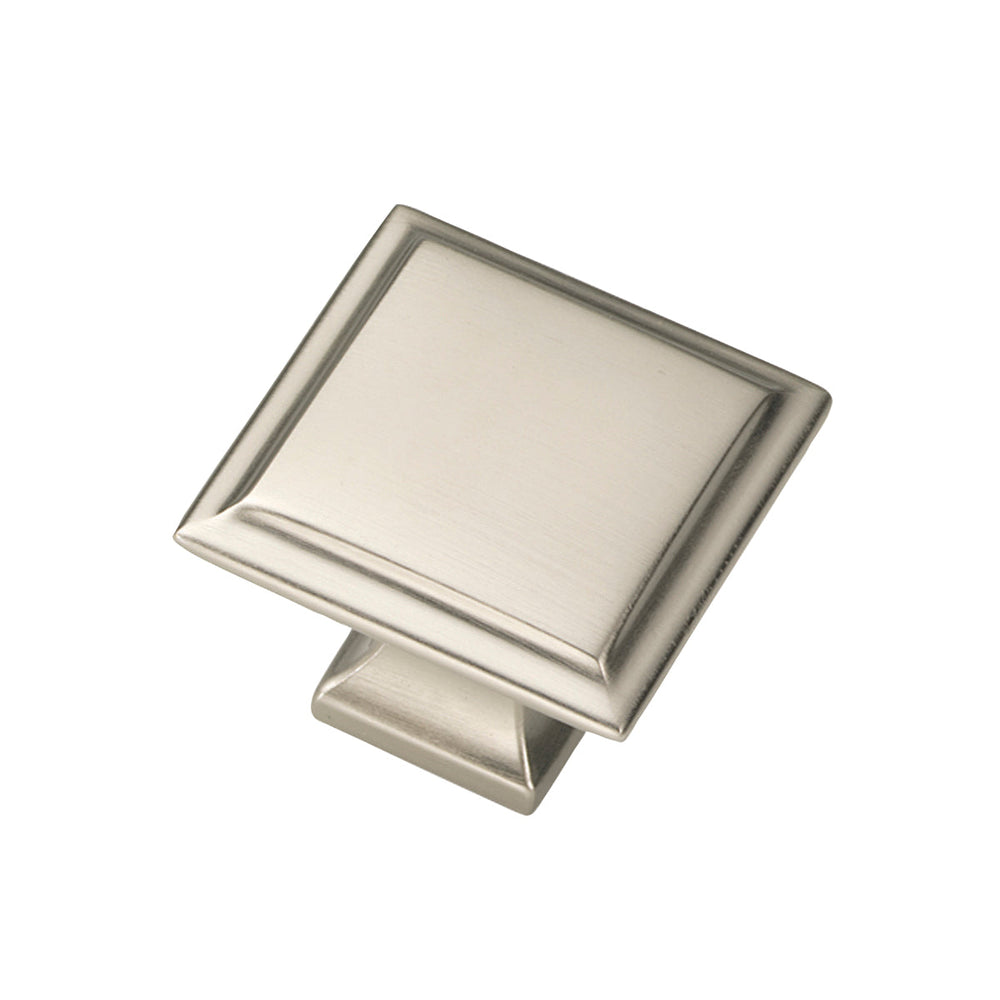 Studio II Knob 1-1/4 Inch Square Satin Nickel