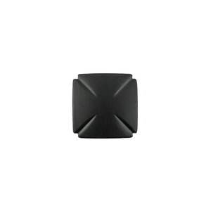 Bridges Knob 1-3/16 Inch Square Matte Black