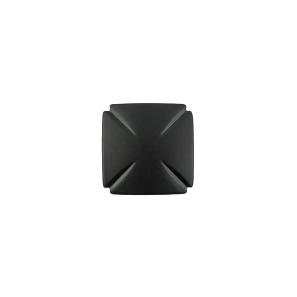 Bridges Knob 1-3/16 Inch Square Matte Black