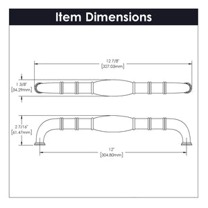 Williamsburg Appliance Pull 12 Inch Center to Center Oil-Rubbed Bronze Highlighted