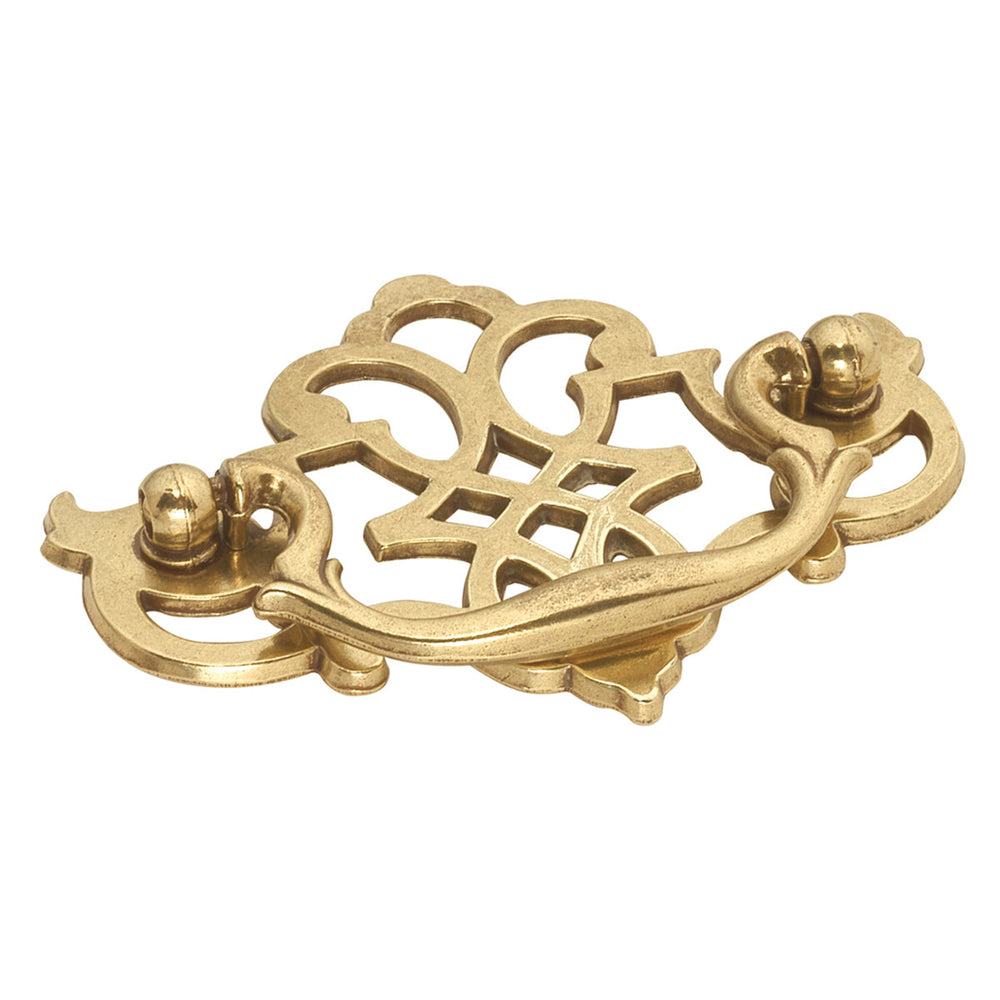 Manor House Backplate Pull 3 Inch Center to Center Lancaster Hand Polished