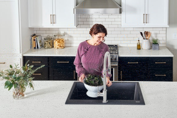 Granite Topmount 33x22 Single Basin Sink Arctic White