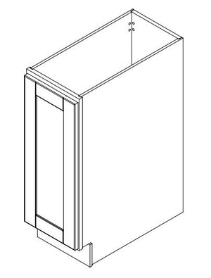Hampton Pewter 12 in. Wide x 24 in. Deep x 34.5 in. Tall - Full Height Door Base Shaker Cabinet