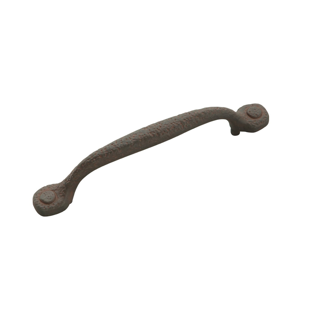 Refined Rustic Pull 5-1/16 Inch (128mm) Center to Center Rustic Iron Finish