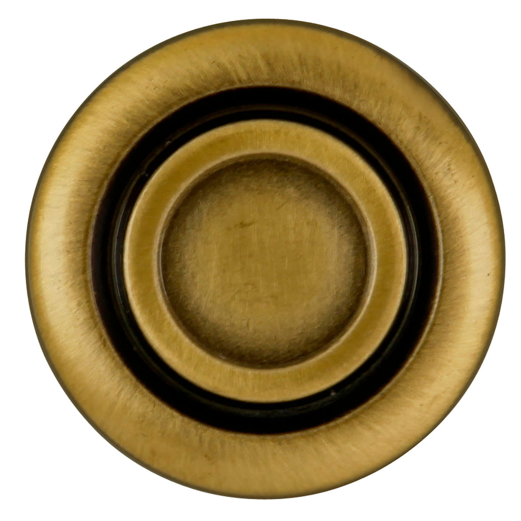 Cavalier Knob 1-1/4 Inch Diameter Antique Brass Finish