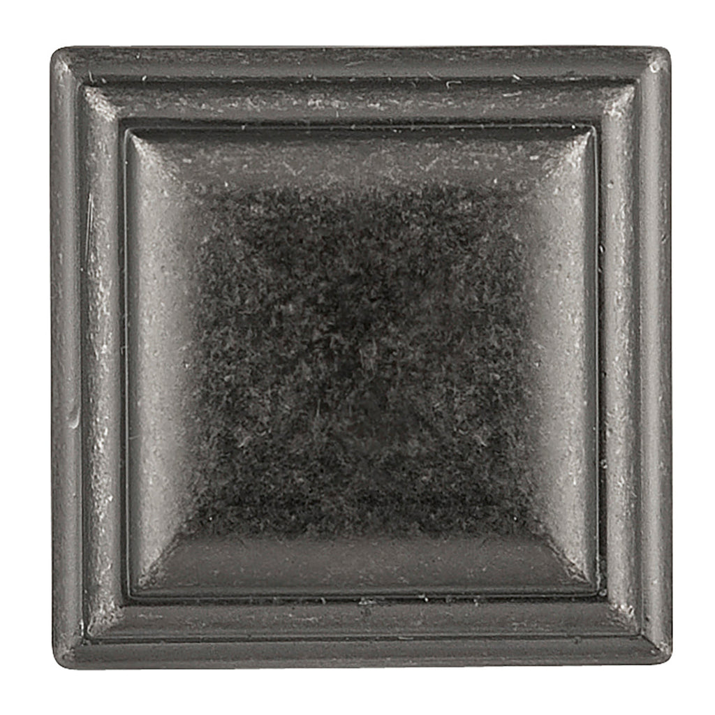 Somerset Knob 1-1/16 Inch Square Black Nickel Vibed Finish