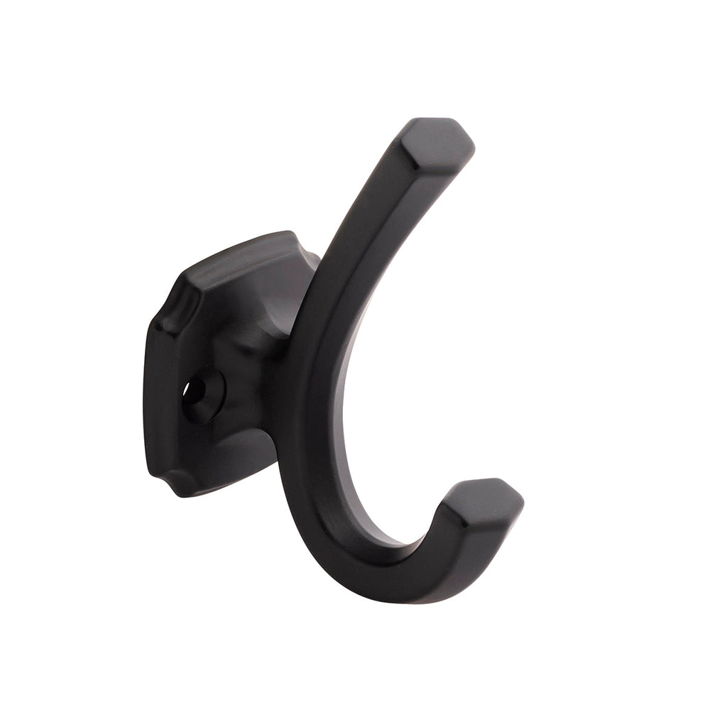 Veranda Hook 1 Inch Center to Center Matte Black Finish