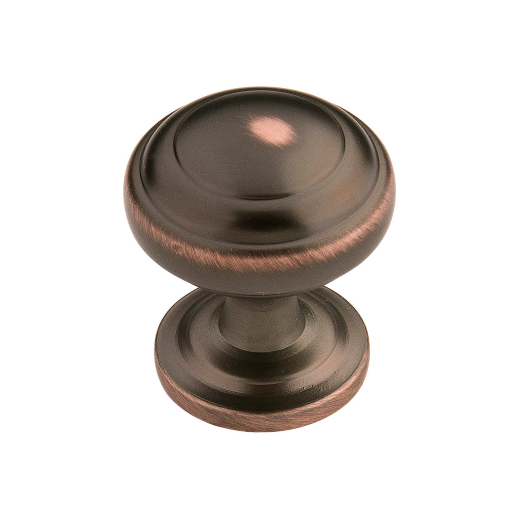 Zephyr Knob 1 Inch Diameter Oil-Rubbed Bronze Highlighted Finish