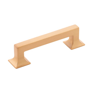 Studio Pull 3-3/4 Inch (96mm) Center to Center Brushed Golden Brass