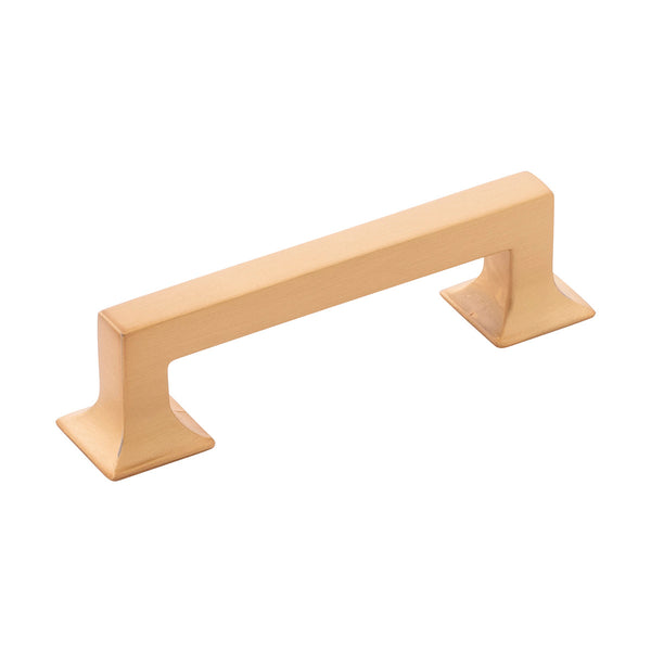 Studio Pull 3-3/4 Inch (96mm) Center to Center Brushed Golden Brass