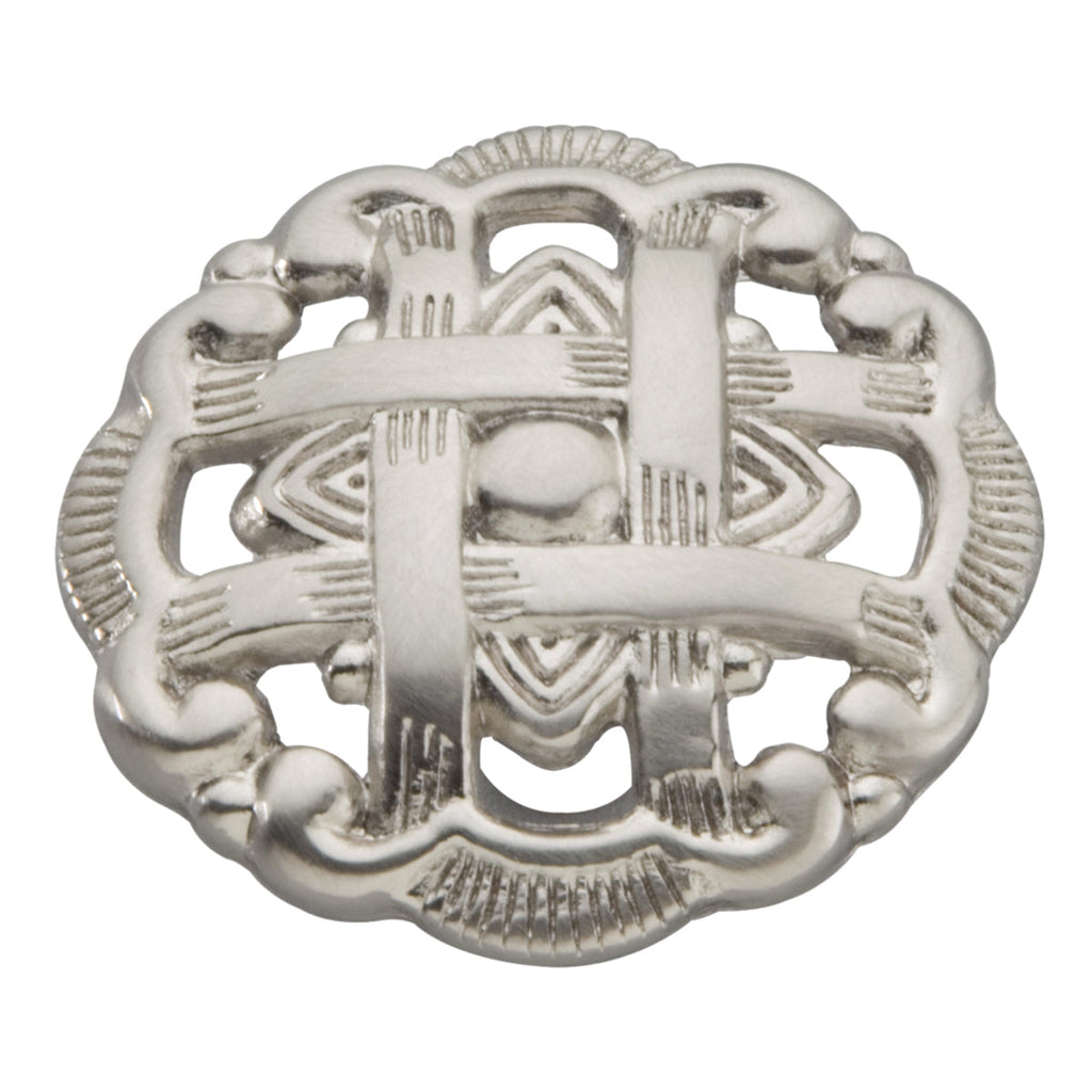 Cavalier Knob 1-1/2 Inch Diameter Satin Nickel Finish