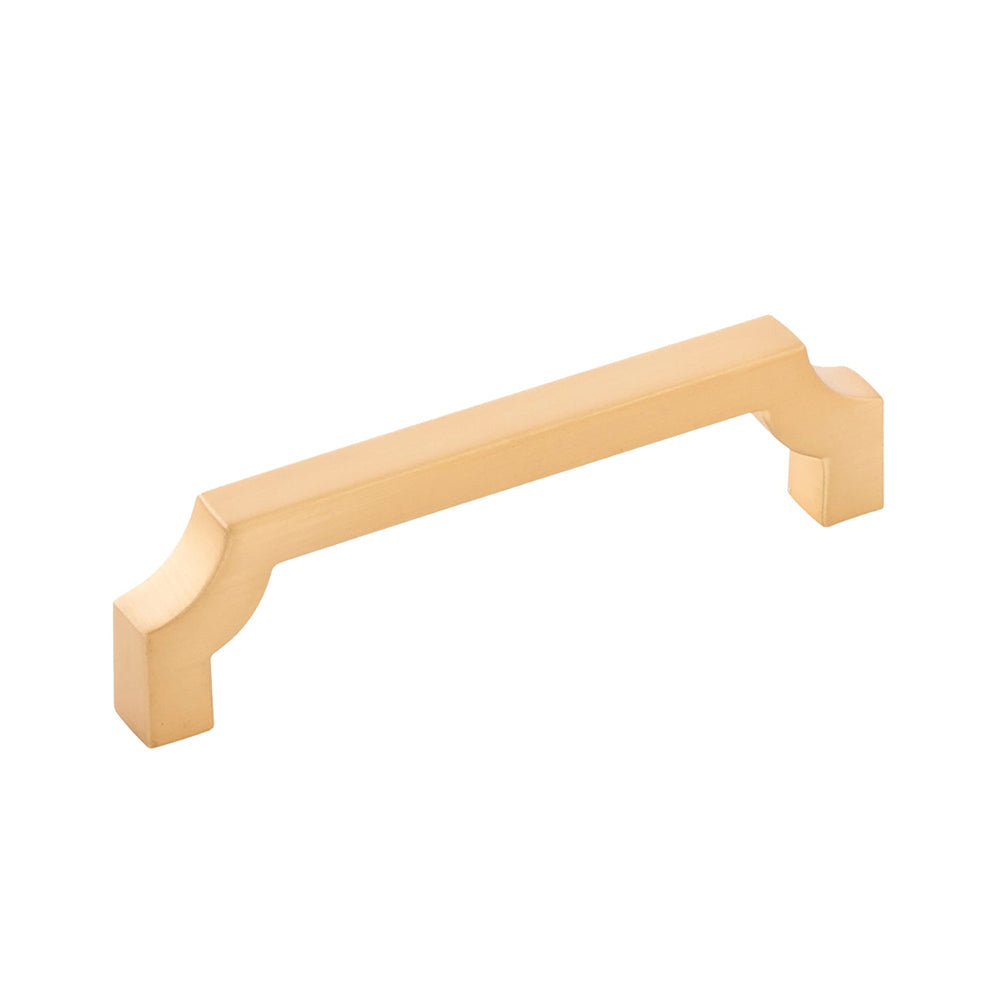 Monarch Pull 3-3/4 Inch (96mm) Center to Center Brushed Golden Brass