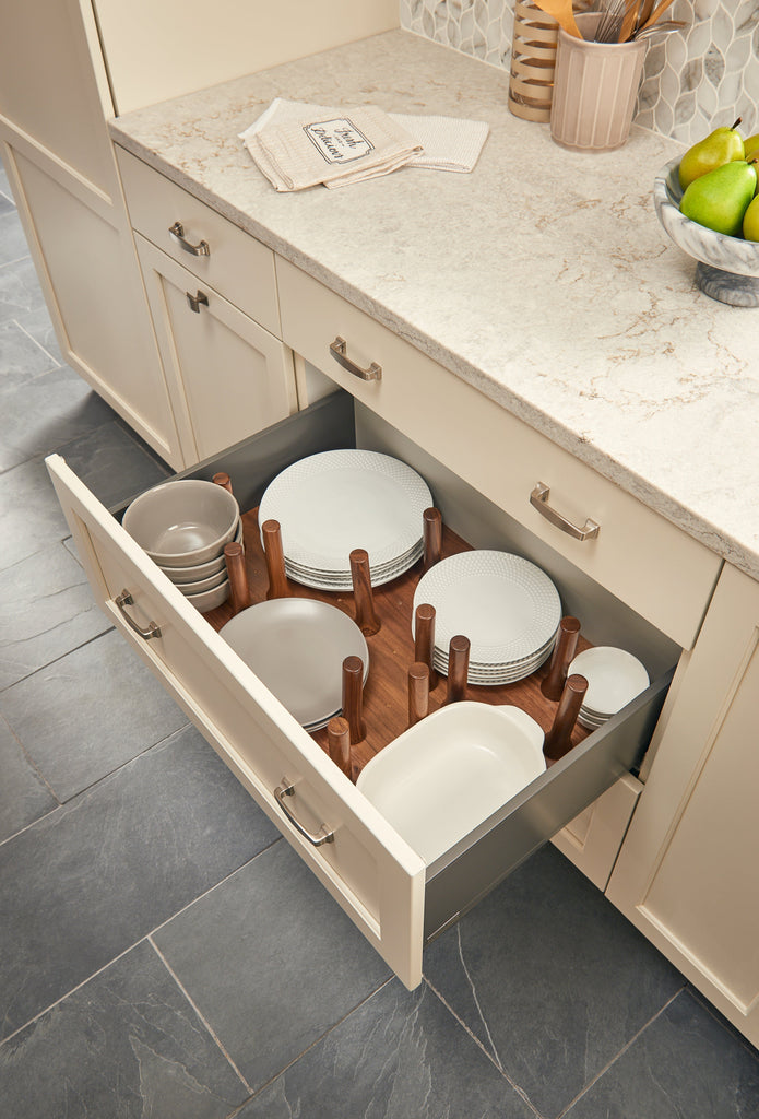 Euro Natural Walnut Pegboard Drawer Insert w/12 Pegs 30''