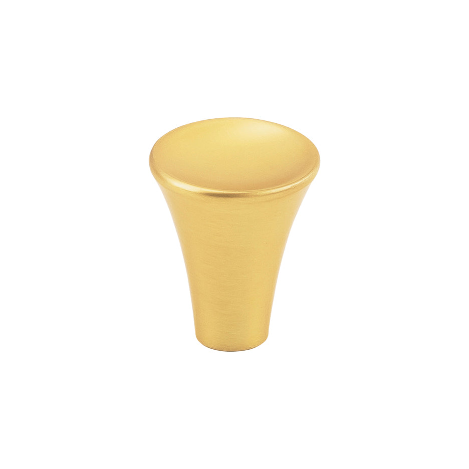 Maven Knob 15/16 Inch Diameter Brushed Golden Brass