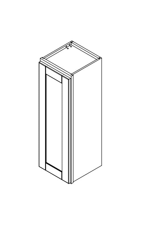 Spring Hill Hickory Shaker 12 in. x 36 in. Wall Cabinet