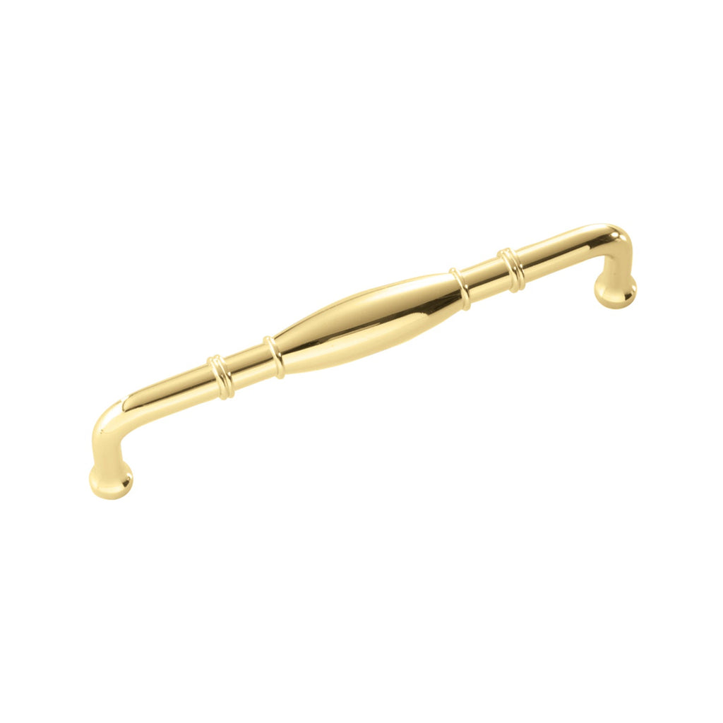 Williamsburg Pull 5-1/16 Inch (128mm) Center to Center Polished Brass Finish