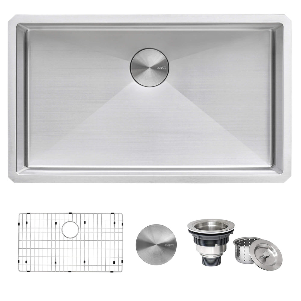 30-inch Undermount 16 Gauge Stainless Steel Sink Single Bowl