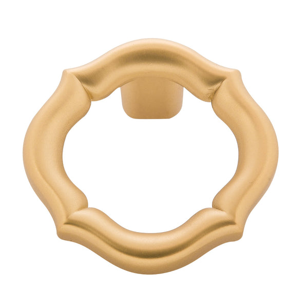 Trellis Pendant Pull 2 Inch Diameter Brushed Golden Brass