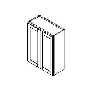 Platinum Grey Shaker 27 in. x 30 in. Wall Cabinet