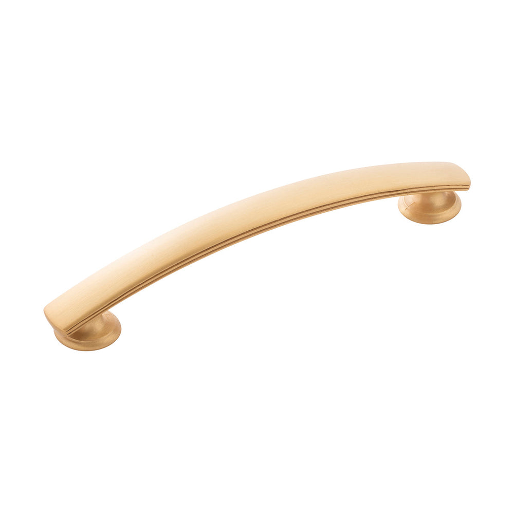 American Diner Pull 5-1/16 Inch (128mm) Center to Center Brushed Golden Brass