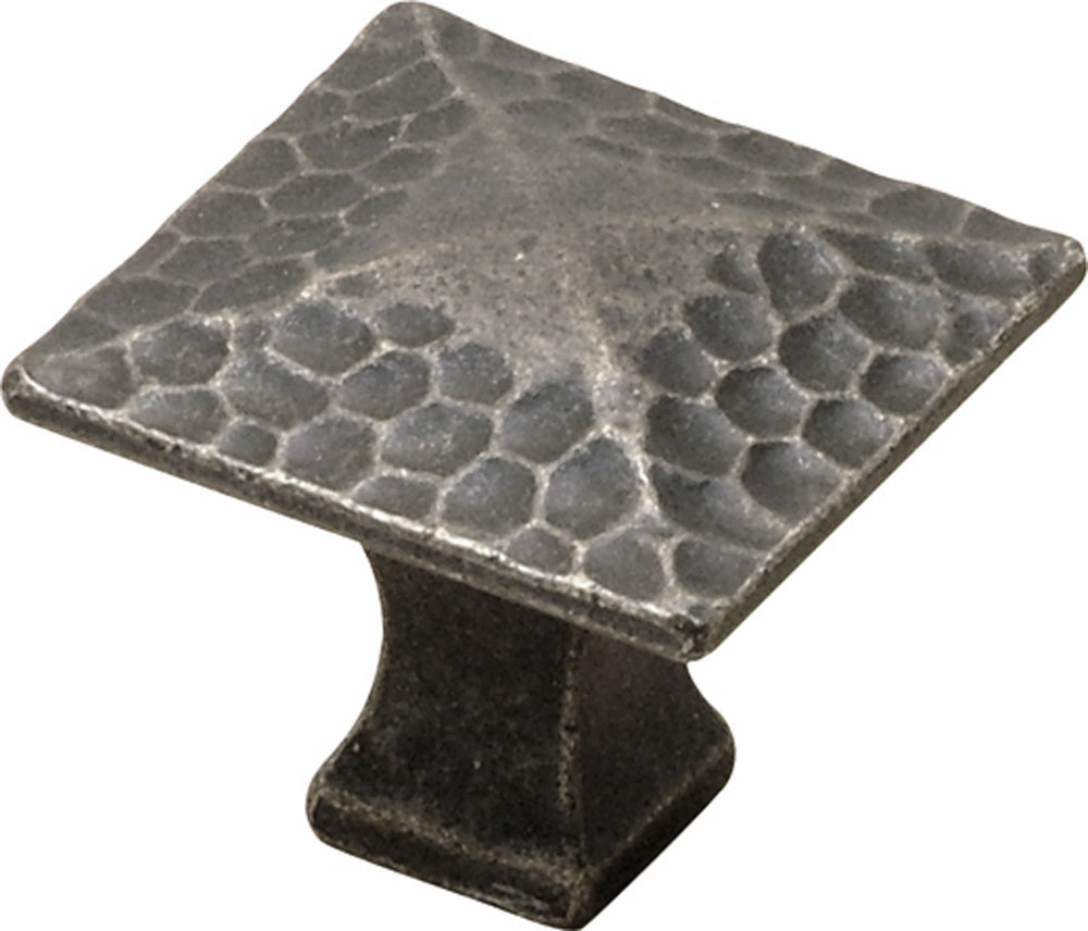Craftsman Knob 1-1/4 Inch Square Windover Antique Finish