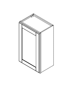 Hampton Pewter Clear Glass Door for 18 in. Wide x 12 in. Deep x 30 in. Tall - Wall Shaker Cabinet