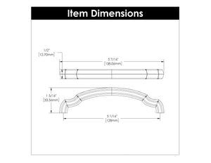 Veranda Pull 5-1/16 Inch (128mm) Center to Center Chrome
