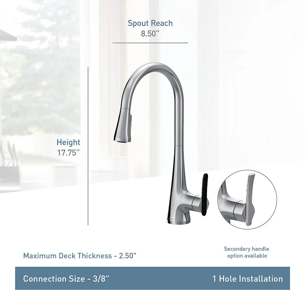 MOEN Matte Black High Arc Kitchen Faucet