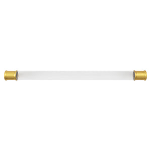 Midway Pull 12 Inch Center to Center Crysacrylic with Brushed Golden Brass