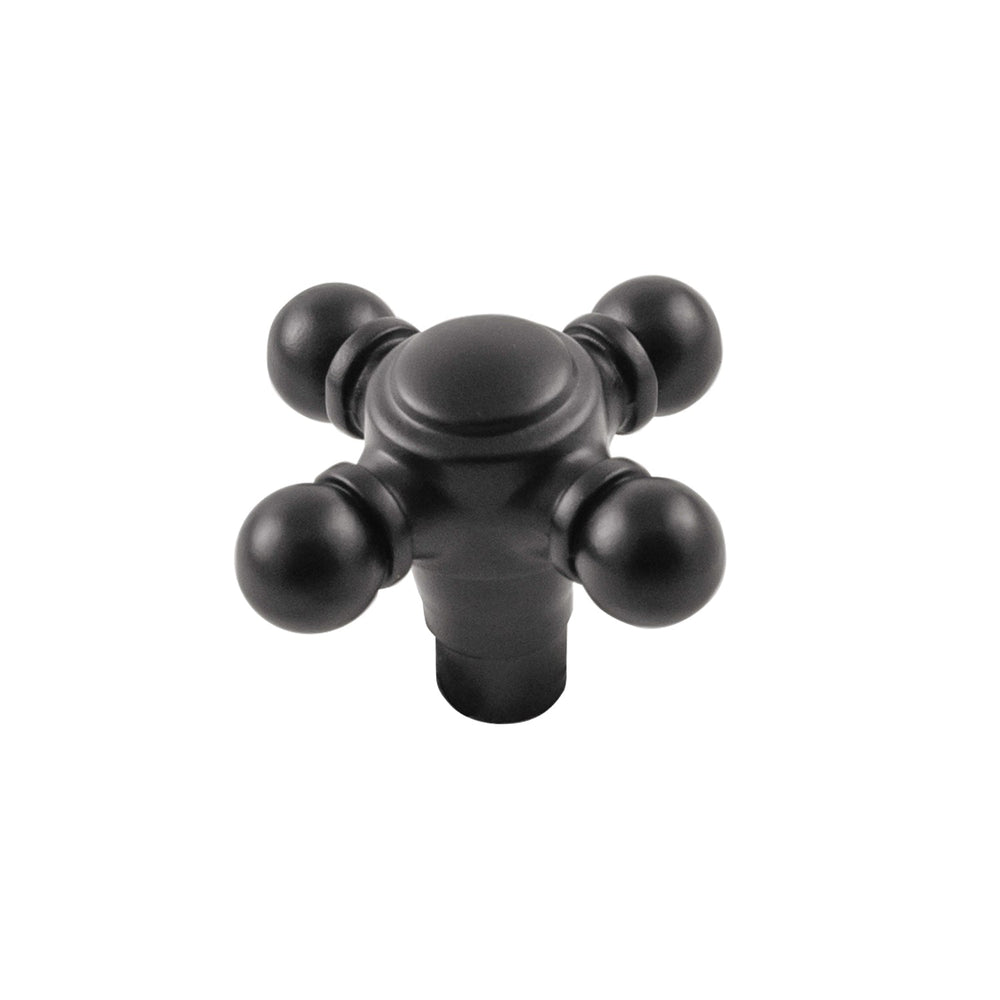 Fuller Knob 1-11/16 Inch x 1-11/16 Inch Matte Black