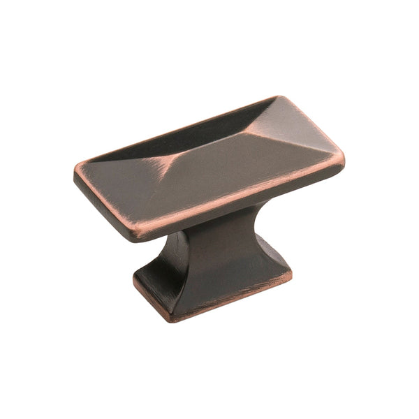Bungalow Knob 1-1/4 Inch x 11/16 Inch Oil-Rubbed Bronze Highlighted