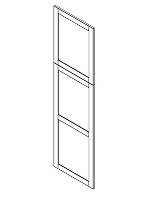 Platinum Grey .75 in. Wide x 24 in. Deep x 90 in. Tall - Decorative End Panel for Pantry/Oven Shaker Cabinet