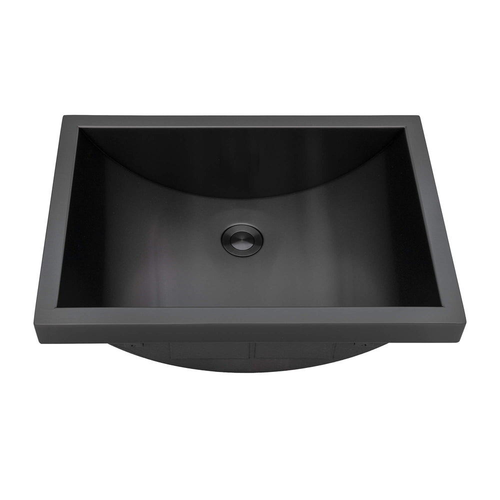 20 x 14 inch Gunmetal Black Stainless Steel   Sink Semi-Recessed