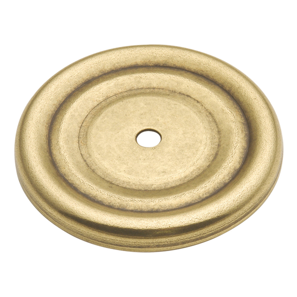 Manor House Backplate Knob 1-7/8 Inch Diameter Lancaster Hand Polished Finish