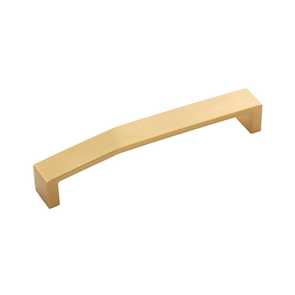 Veer Pull 6-5/16 Inch (160mm) Center to Center Brushed Golden Brass