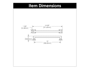 Studio Appliance Pull 13 Inch Center to Center Polished Nickel
