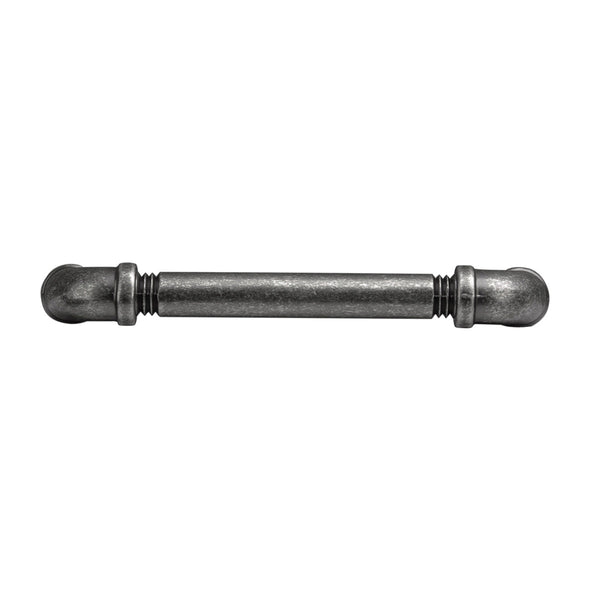 Pipeline Pull 5-1/16 Inch (128mm) Center to Center Black Nickel Vibed