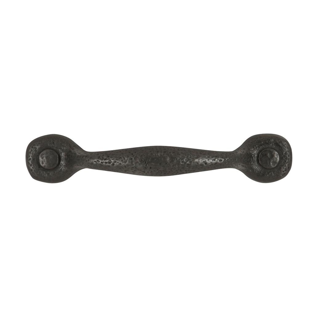 Refined Rustic Pull 3 Inch Center to Center Black Iron Finish