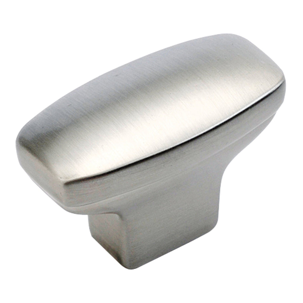 Metropolis Knob Oval 1-7/16 Inch x 3/4 Inch Stainless Steel Finish