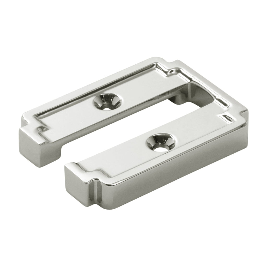 Coventry Hook Backplate 1 Inch Center to Center Polished Nickel Finish