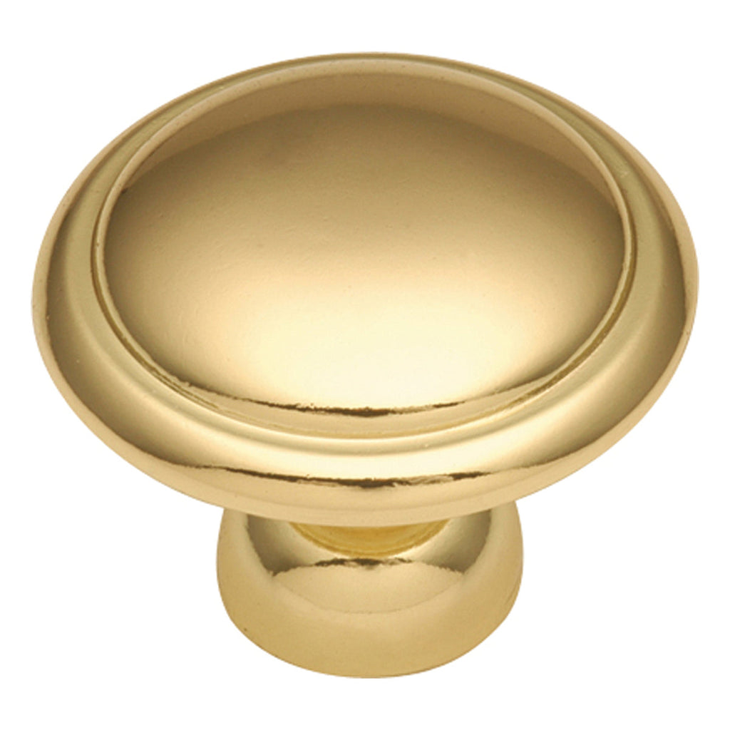 Conquest Knob 1-3/8 Inch Diameter Polished Brass Finish