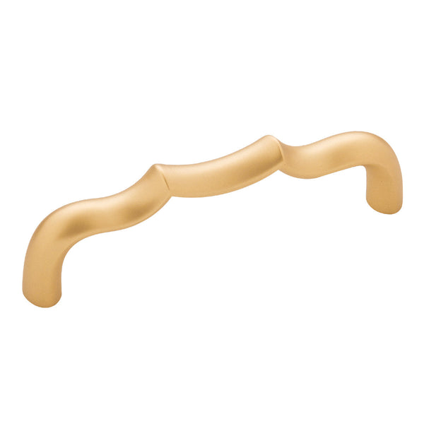 Trellis Pull 3-3/4 Inch (96mm) Center to Center Brushed Golden Brass