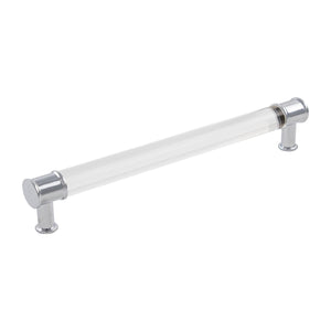 Midway Pull 8-13/16 Inch (224mm) Center to Center Crysacrylic with Chrome