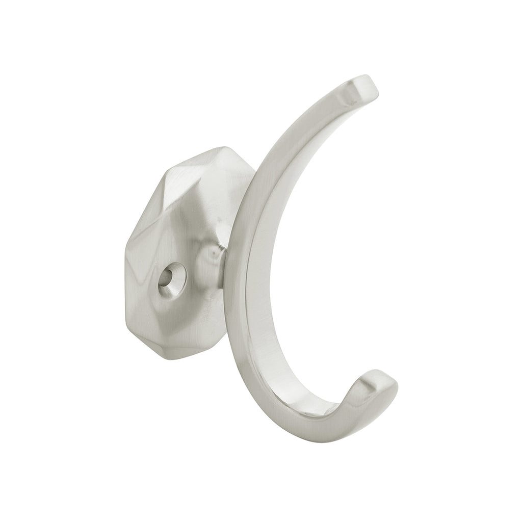 Karat Hook 1-1/4 Inch Center to Center Satin Nickel Finish