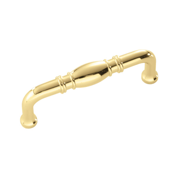 Williamsburg Pull 3 Inch Center to Center Polished Brass