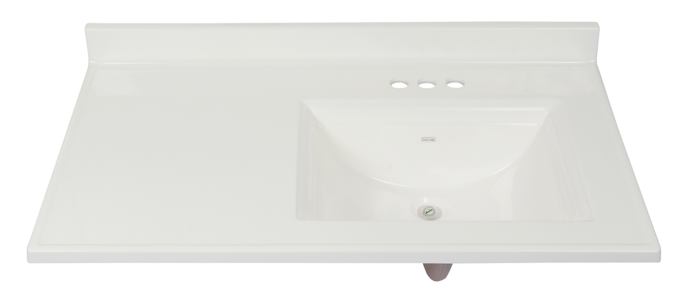 Pronto Vanity White 22'' x 37'' Top Right Offset