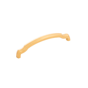 Veranda Pull 5-1/16 Inch (128mm) Center to Center Brushed Golden Brass