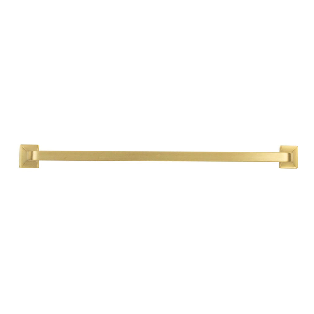 Forge Pull 12 Inch Center to Center Brushed Golden Brass Finish